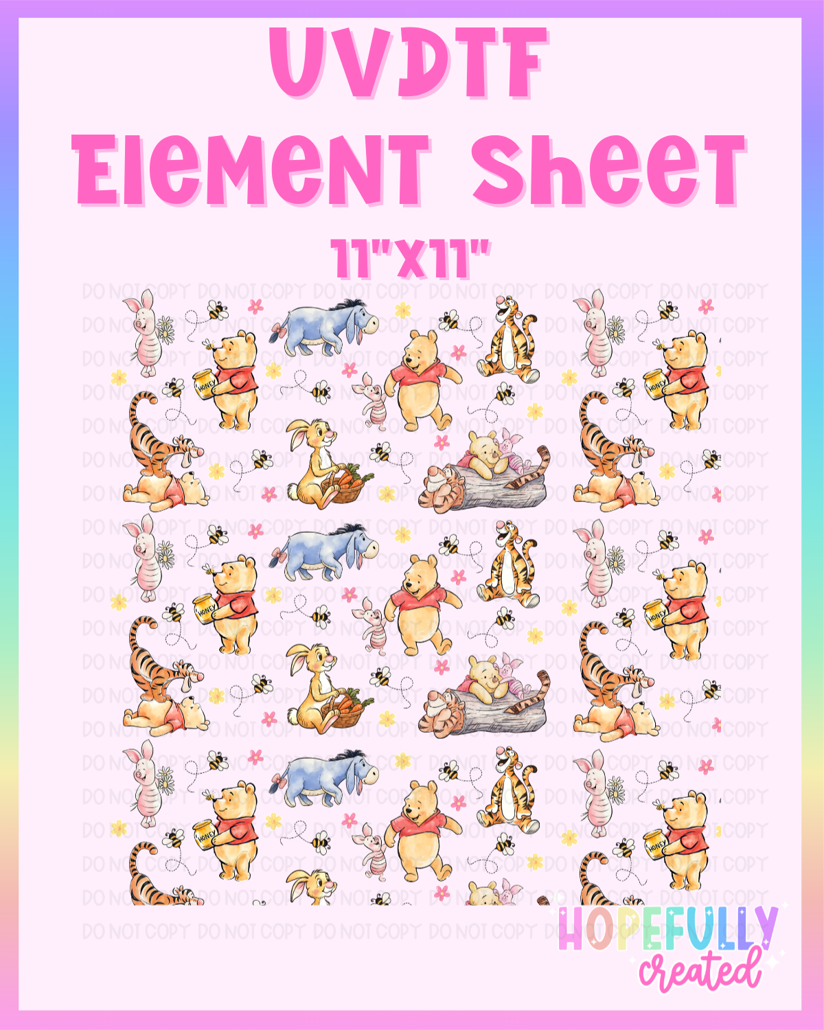 Bear UVDTF Element Sheet