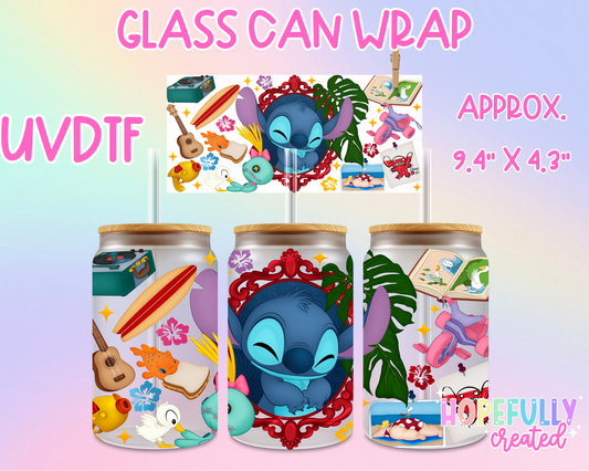 Stitch UVDTF Glass Can Wrap
