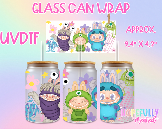 Monsters Labubu UVDTF Glass Can Wrap