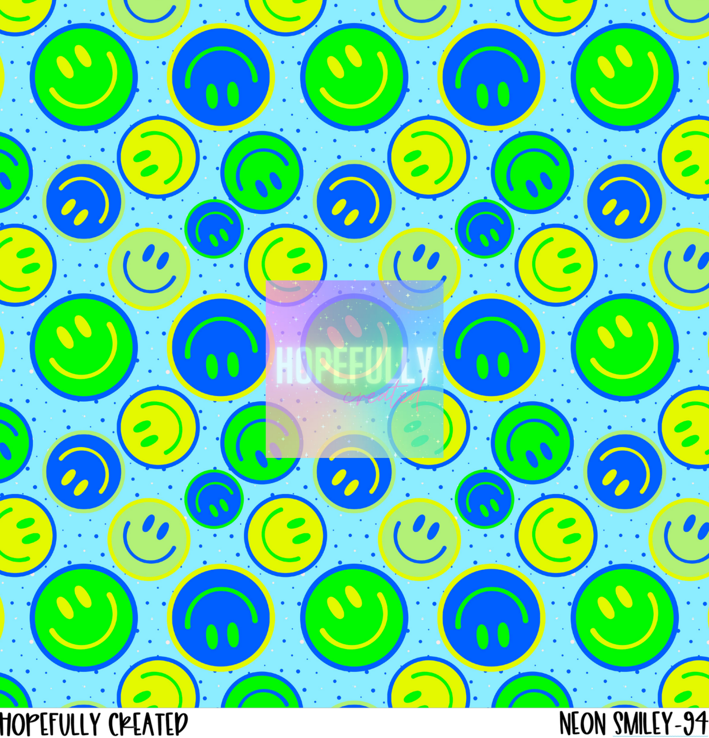 Neon Smiley 12x12 -94