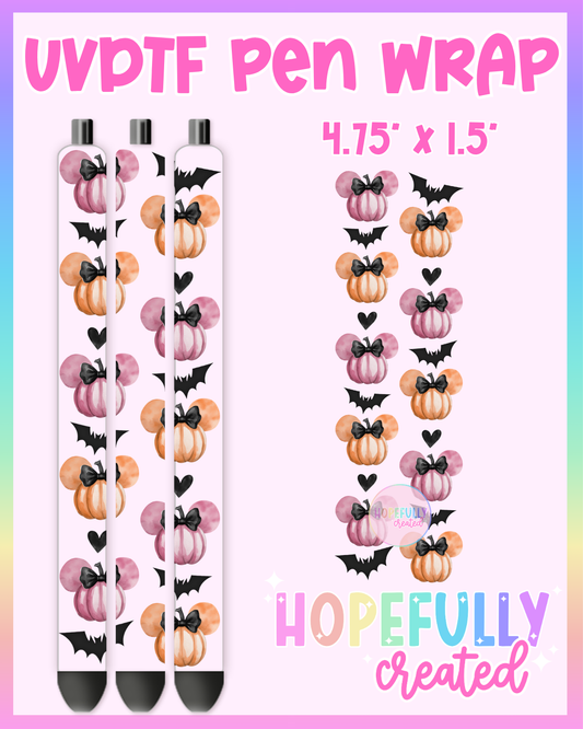 Pink & Orange Pumpkins UVDTF Pen Wrap