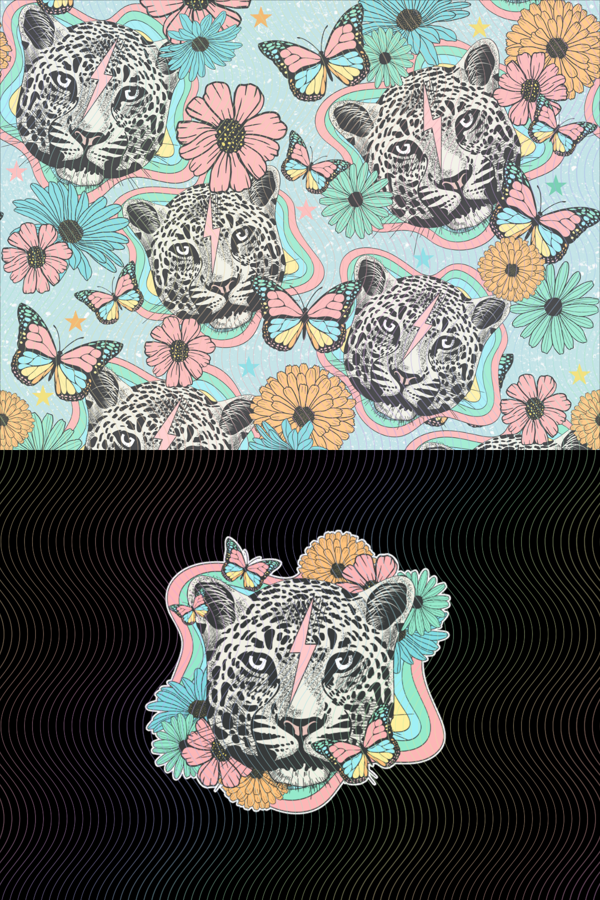 Leopard Butterfly Vinyl Set