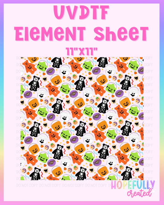 Nostalgic Halloween UVDTF Element Sheet