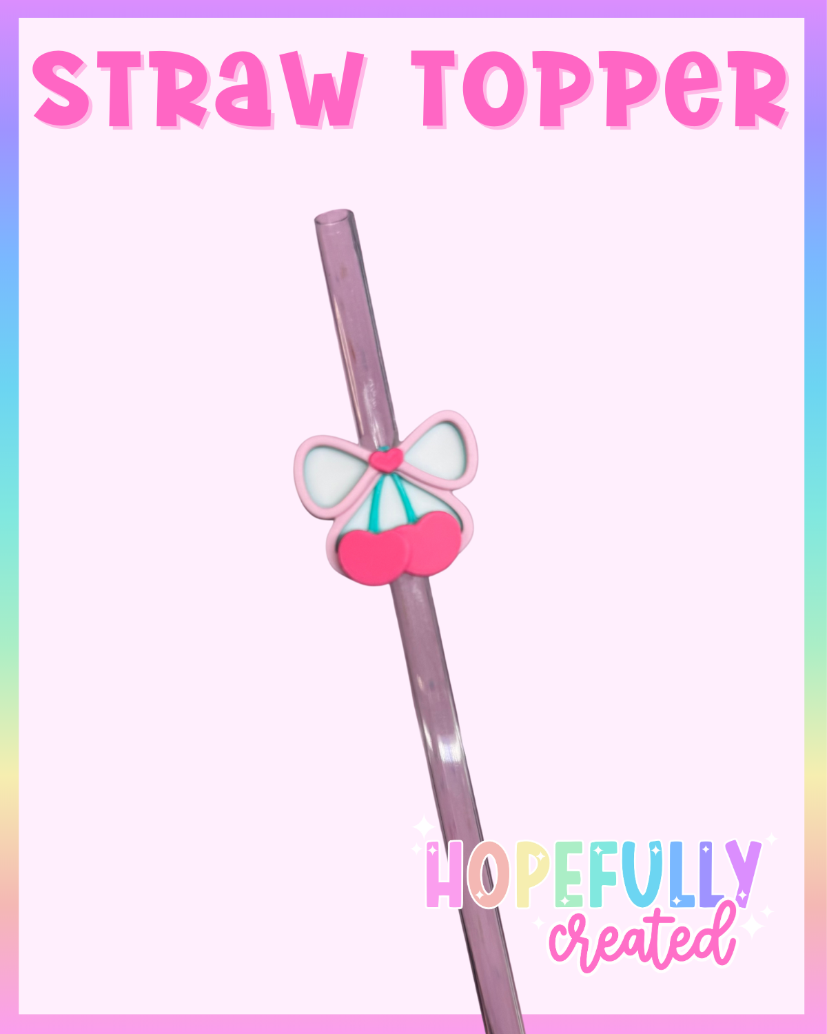 Cherry Straw Topper