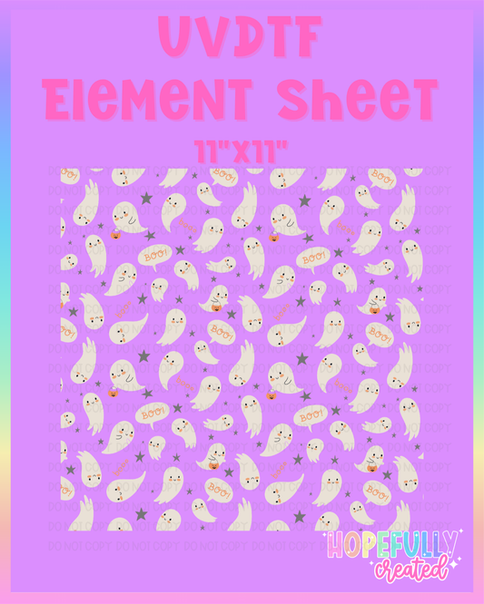 Ghosts Orange UVDTF Element Sheet