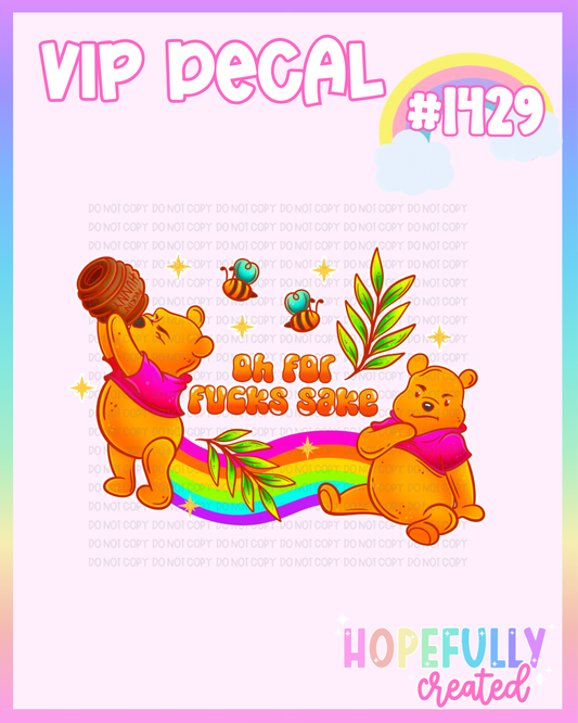 Bear **Adult Decal-1429 VIP