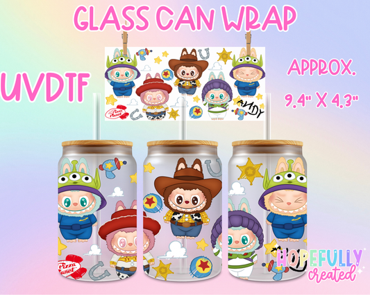 Toys Labubu UVDTF Glass Can Wrap