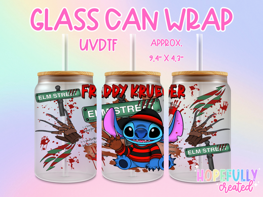 Freddy Stitch UVDTF Glass Can Wrap