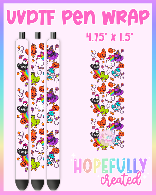 Halloween Chickens UVDTF Pen Wrap