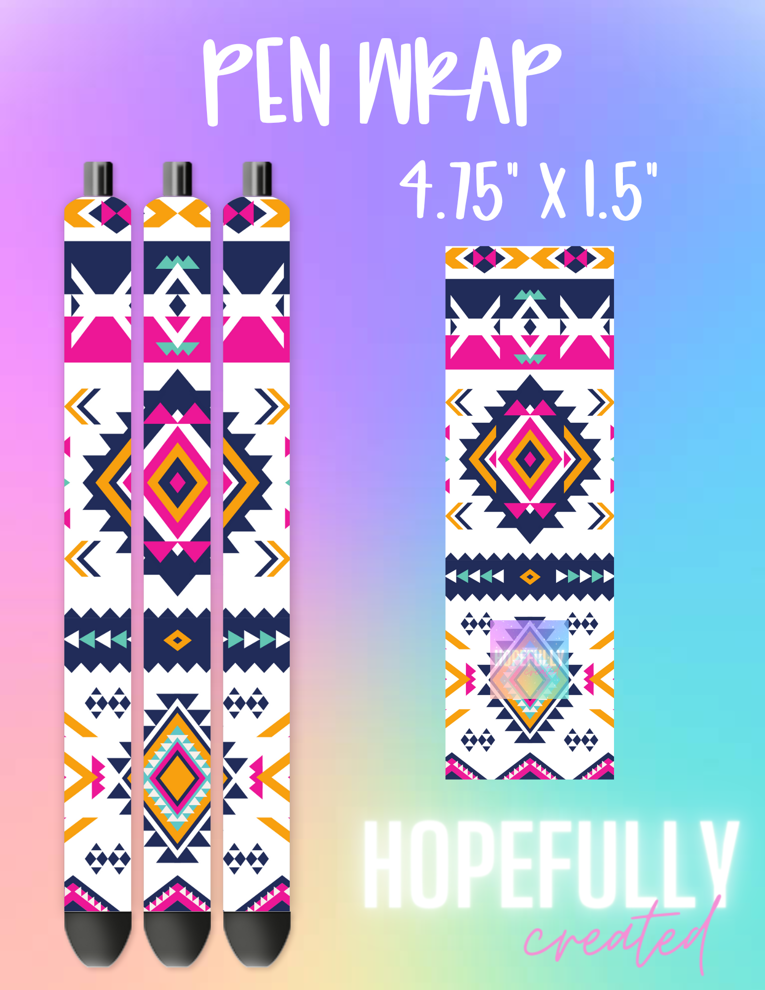 Aztec Pattern Pen Aztec Pen Wrap-426 – Hopefully Created