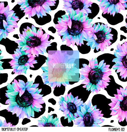 Floral Cow Vinyl Collection- 172