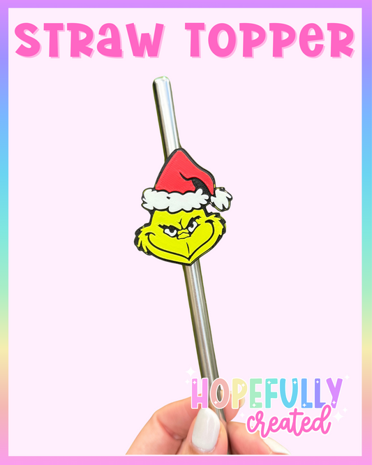 Mean One Face Straw Topper