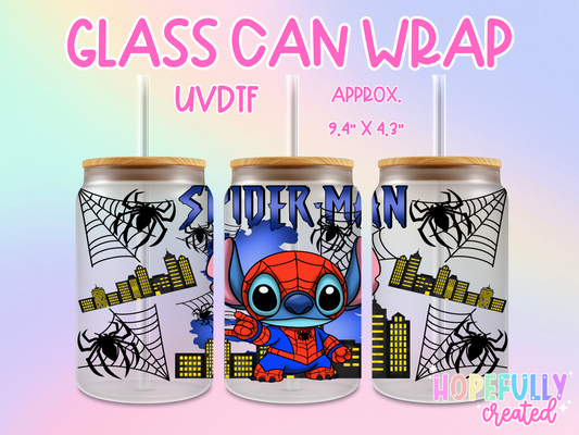 Spider Stitch UVDTF Glass Can Wrap