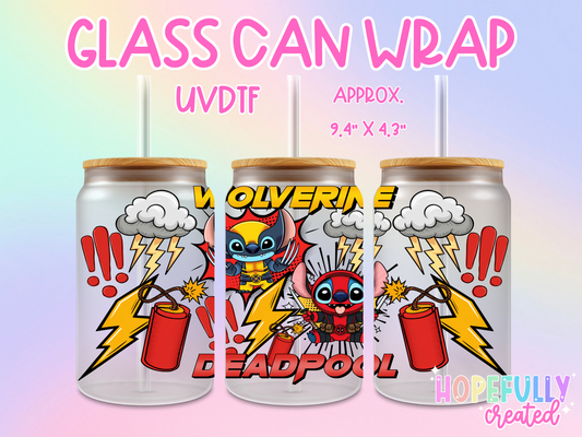 D & W Stitch UVDTF Glass Can Wrap