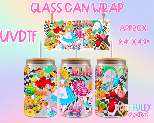 Alice UVDTF Glass Can Wrap