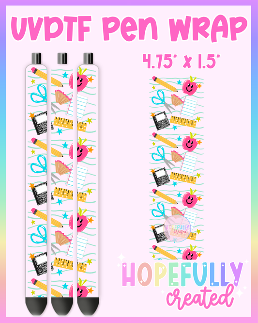 School Wavy UVDTF Pen Wrap