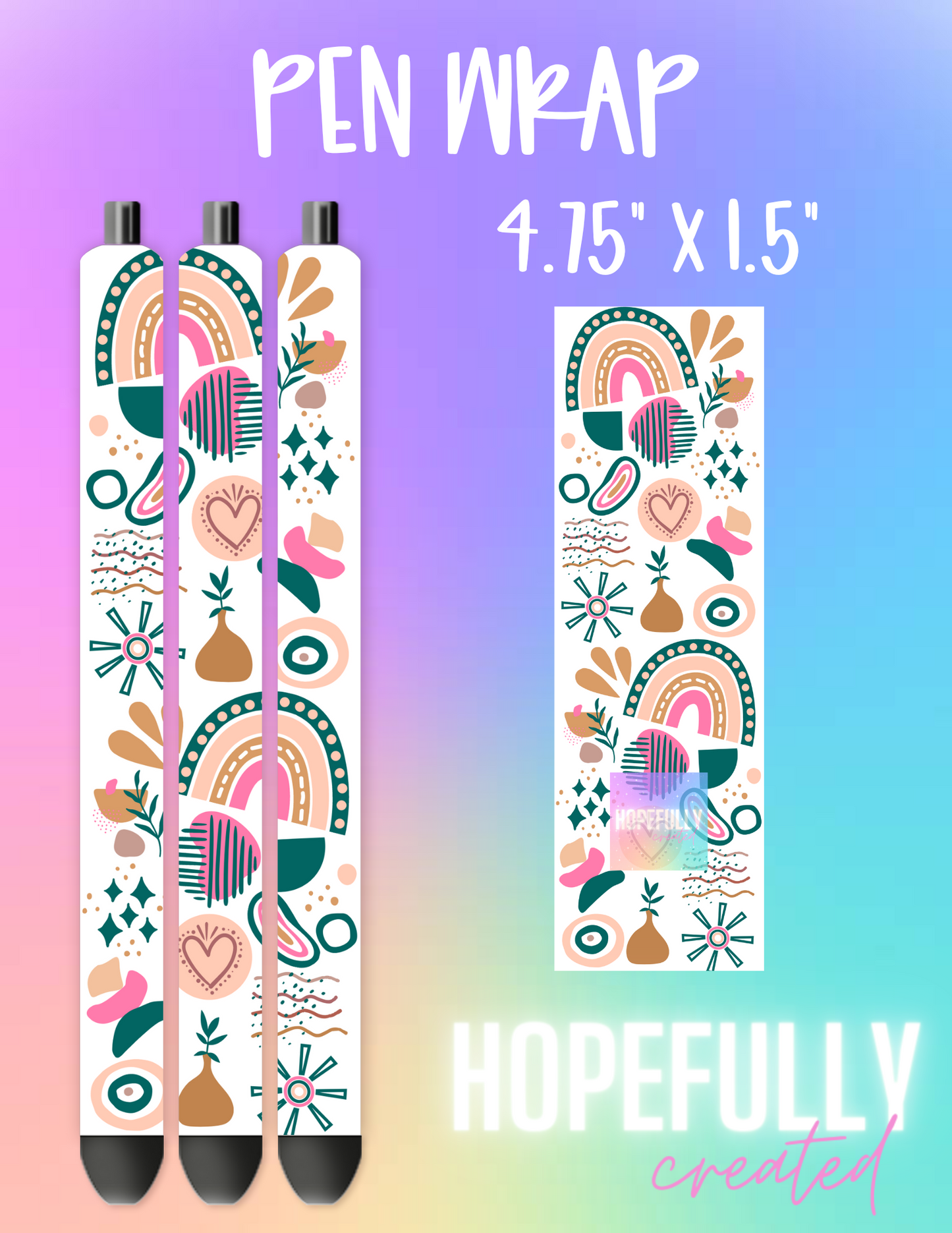 Boho Rainbow Pen Wrap-417