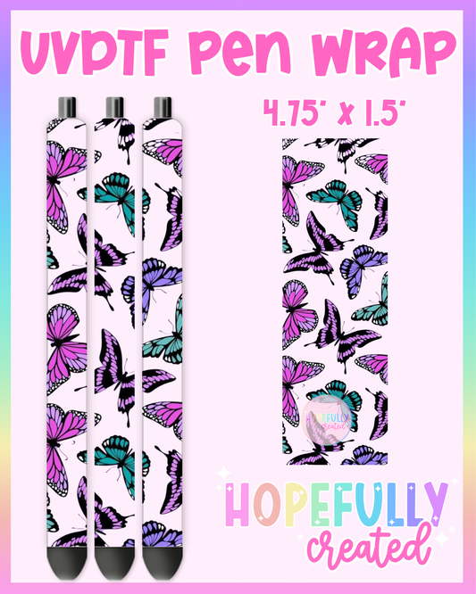 Multi Butterfly UVDTF Pen Wrap