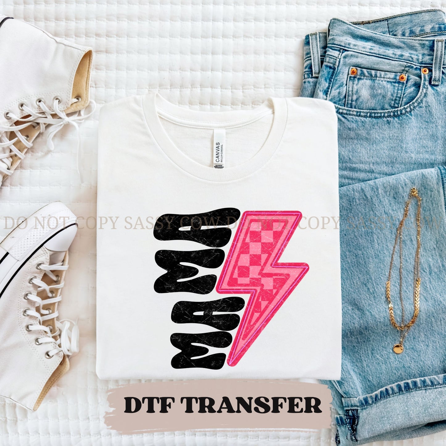 GIRL MAMA BOLT - DTF TRANSFER 0154