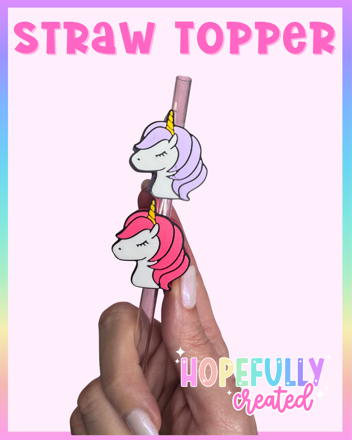 Unicorn Straw Topper