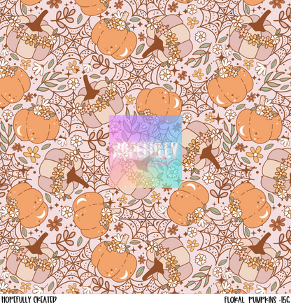 Floral Pumpkins Vinyl Collection- 156
