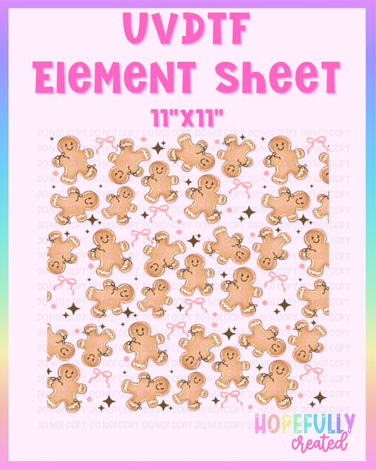 Gingerbread UVDTF Element Sheet