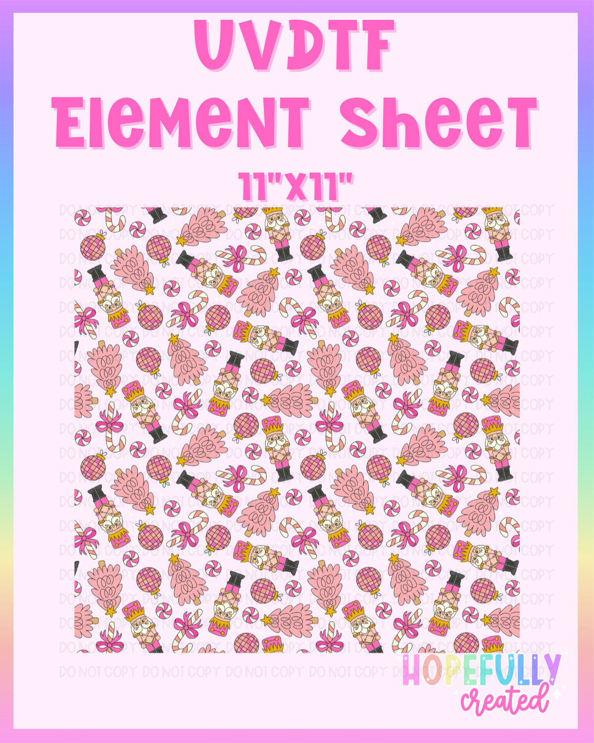 Nutcracker (Light) UVDTF Element Sheet