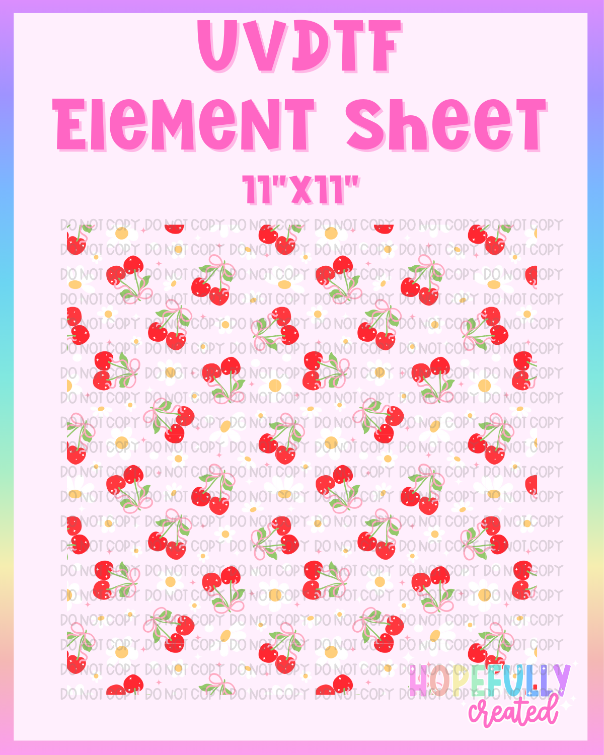 Cherries UVDTF Element Sheet **Discounted *READ DESCRIPTION*