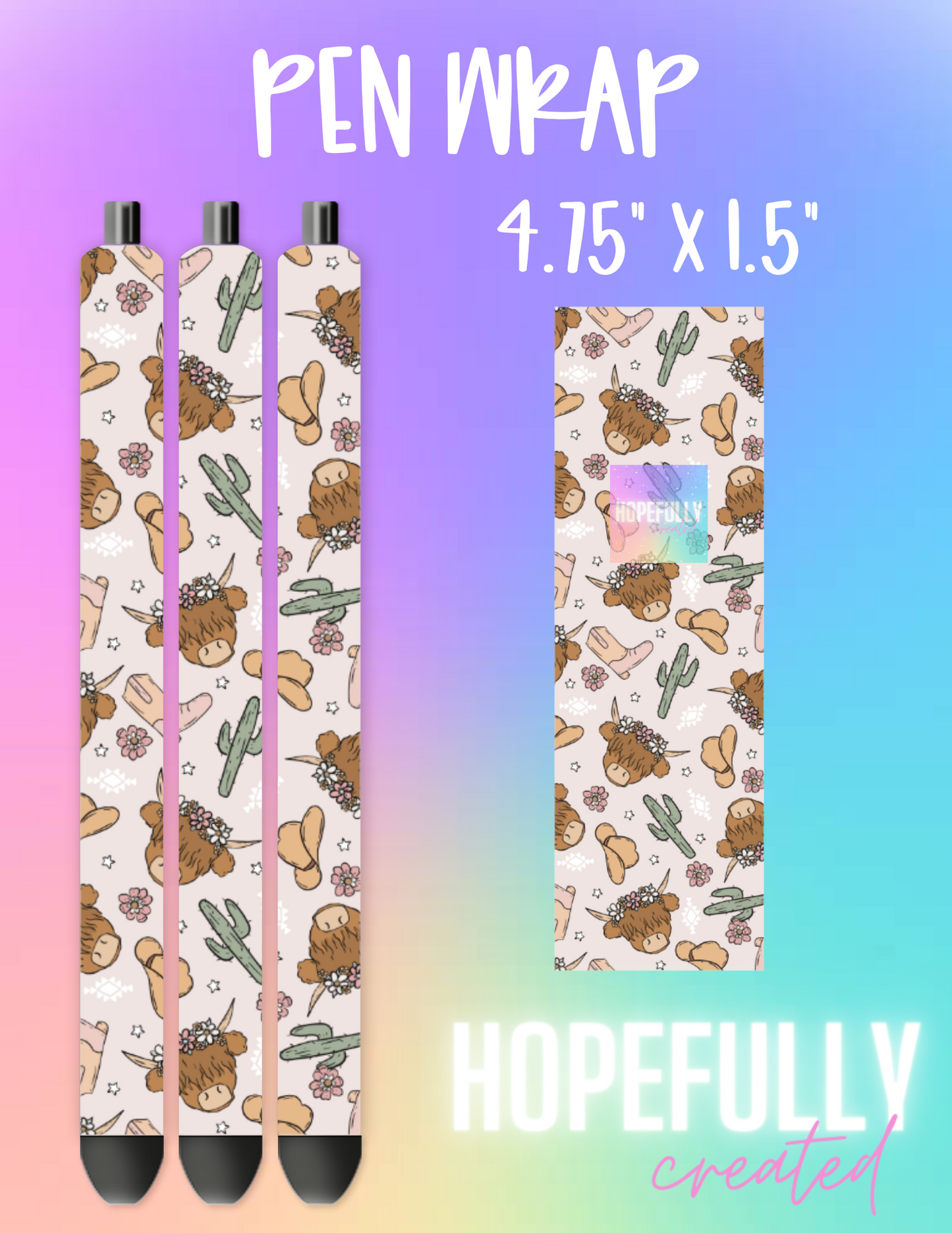 Floral Cow Pen Wrap-931