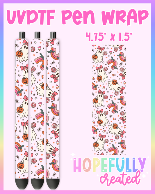 Ghost with Rainbow UVDTF Pen Wrap