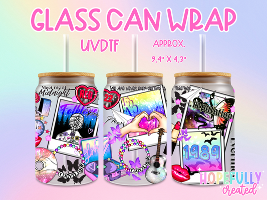 Swiftie UVDTF Glass Can Wrap