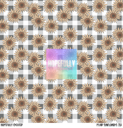 Plaid Sunflowers Vinyl Collection- 351