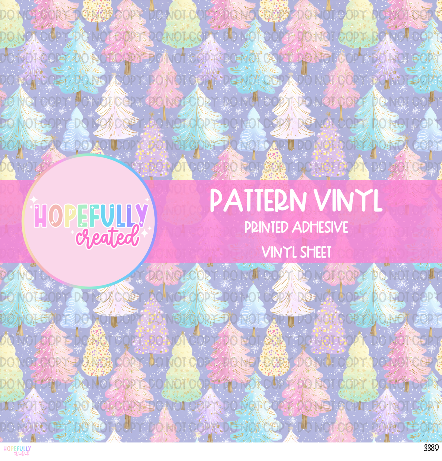 Christmas Tree Pastels Vinyl Collection - 3389
