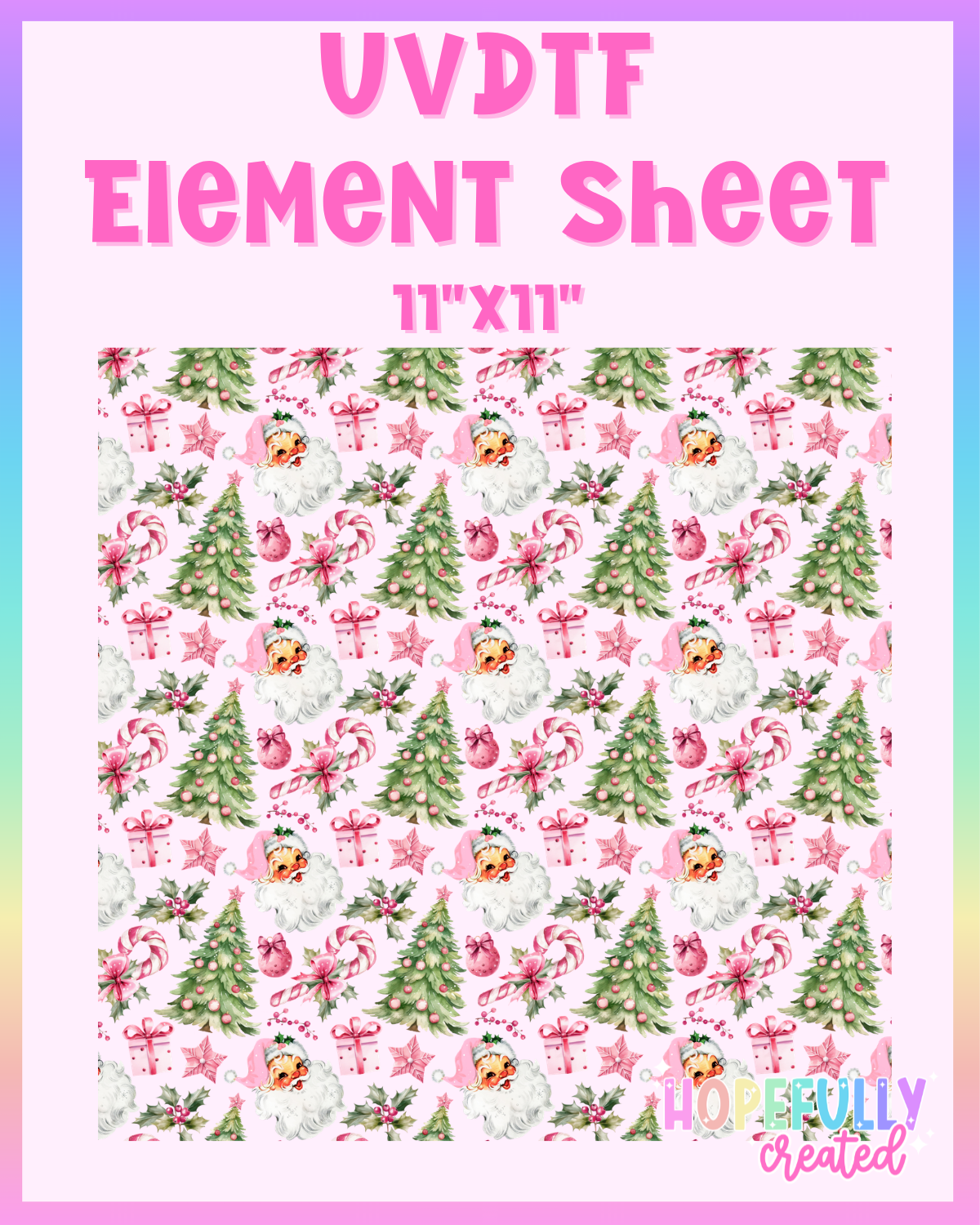 Santa UVDTF Element Sheet