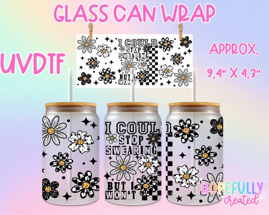 Stop Swearing UVDTF Glass Can Wrap