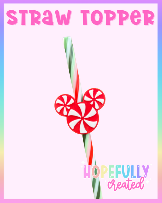 Peppermint Mouse Straw Topper