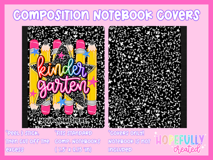 Pencils & Star Composition Notebook Cover
