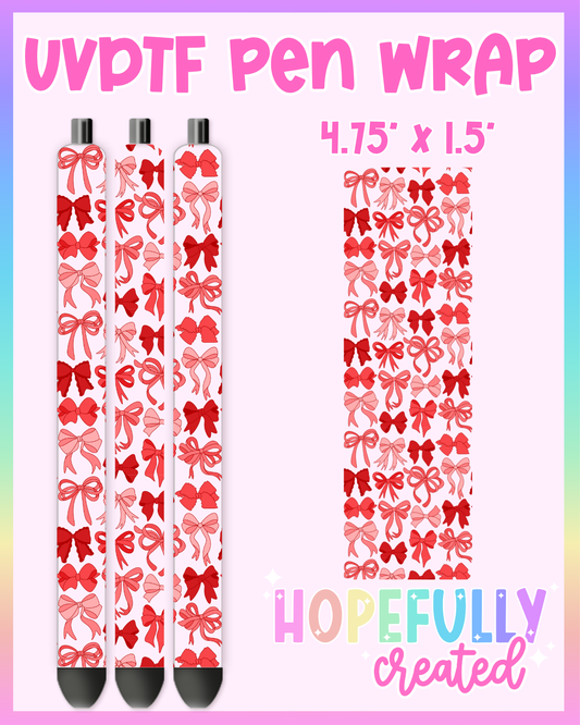 Red Bows UVDTF Pen Wrap