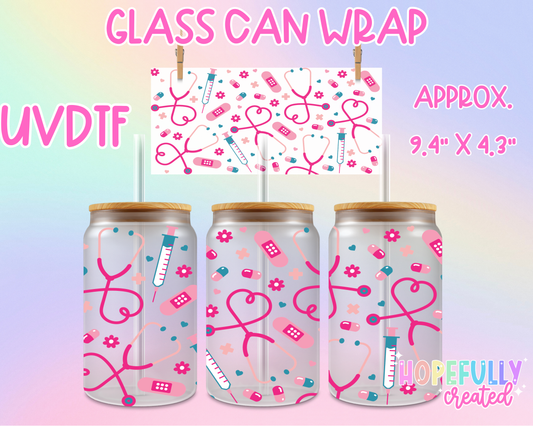 Nurse UVDTF Glass Can Wrap