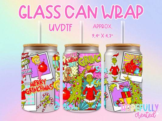 Retro Mean One UVDTF Glass Can Wrap