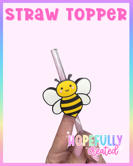 Bee Straw Topper