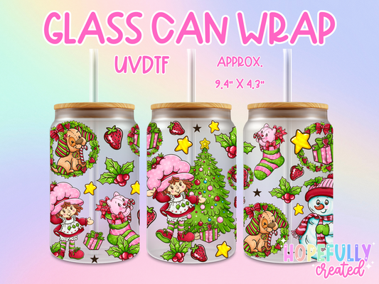 SS Christmas UVDTF Glass Can Wrap