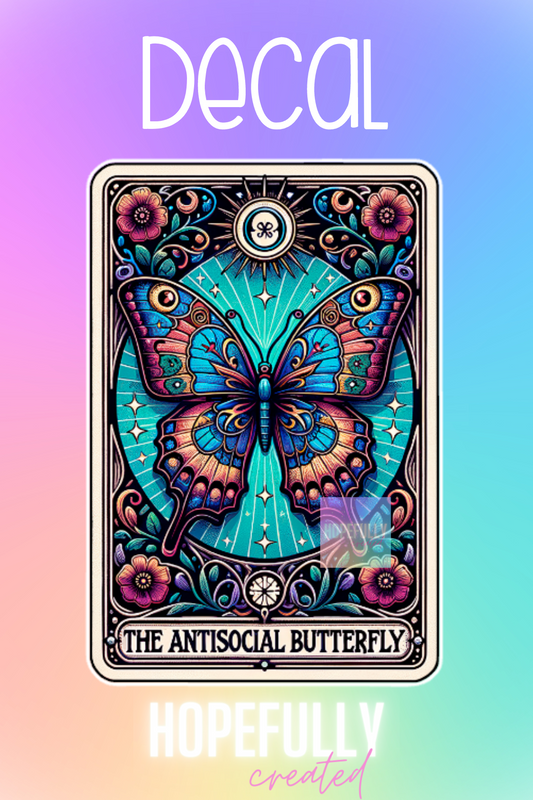 Antisocial Butterfly Decal-166