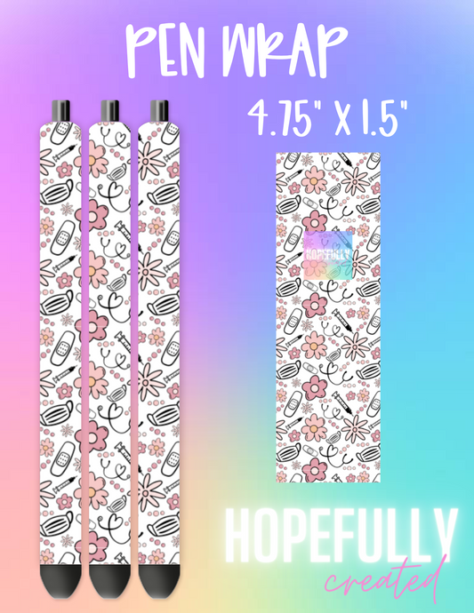 Medical Flowers Pen Wrap-671