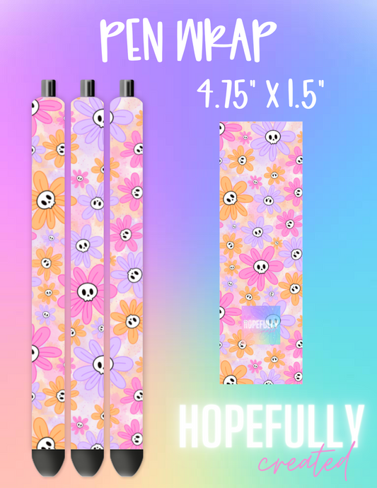 Flower Skulls Pen Wrap-429