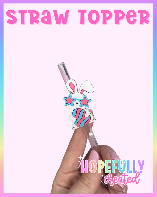 Groovy Bunny  Straw Topper