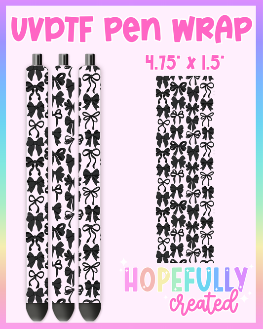 Black Bows UVDTF Pen Wrap