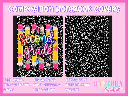 Pencils & Star Composition Notebook Cover