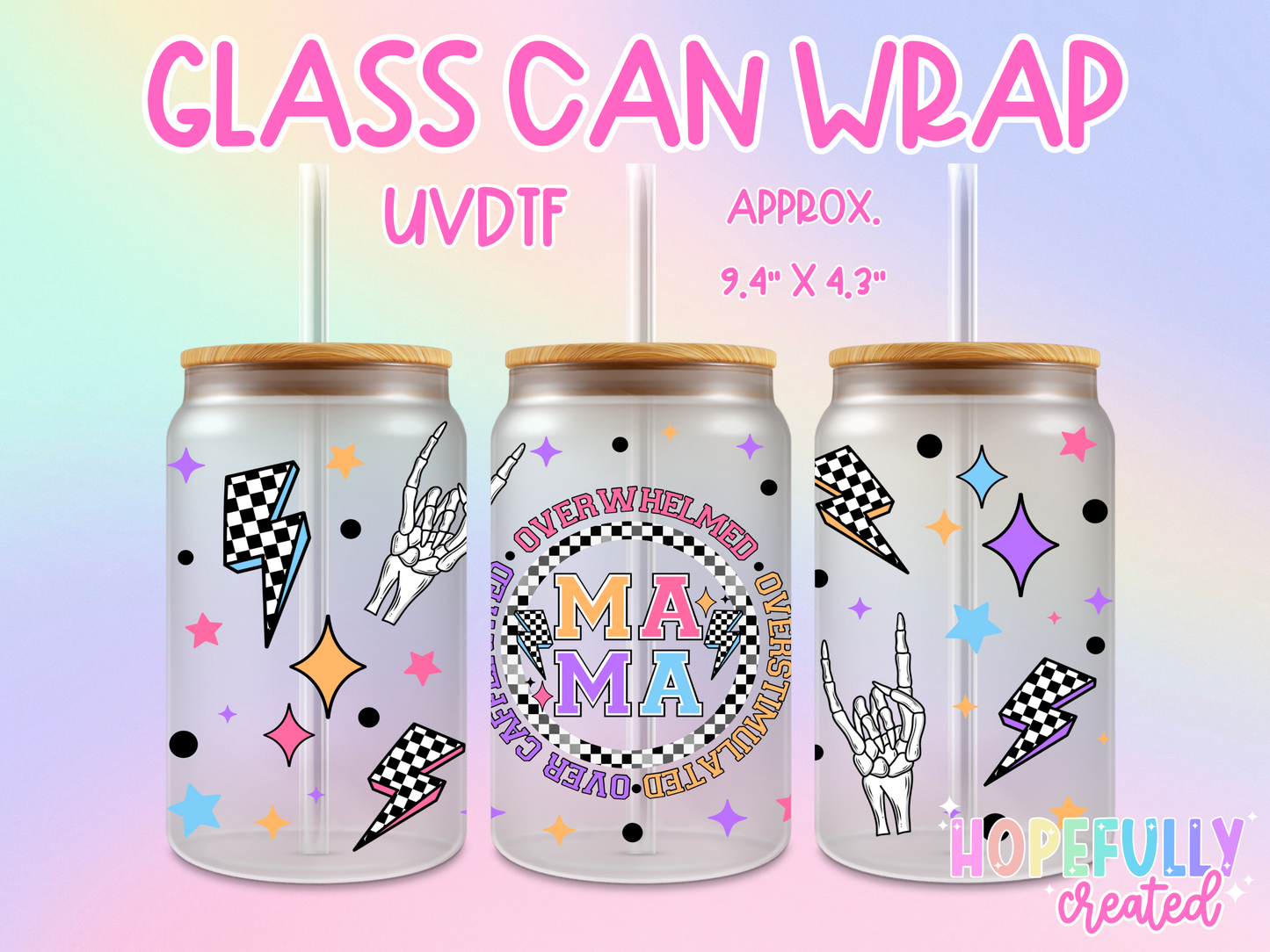 Mama UVDTF Glass Can Wrap