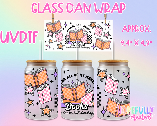 Books UVDTF Glass Can Wrap